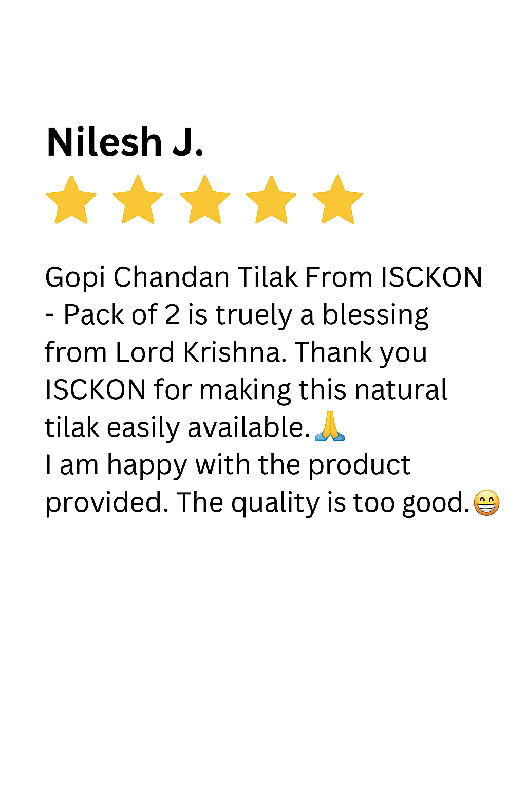 Gopi chandan Tilak From ISCKON - Pack of 2