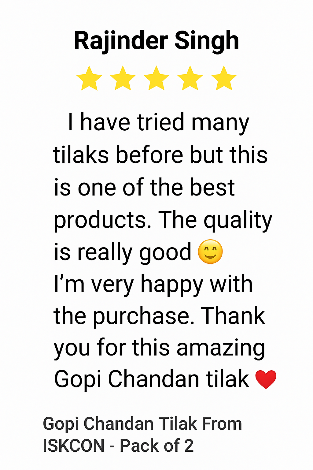 Gopi chandan Tilak From ISCKON - Pack of 2