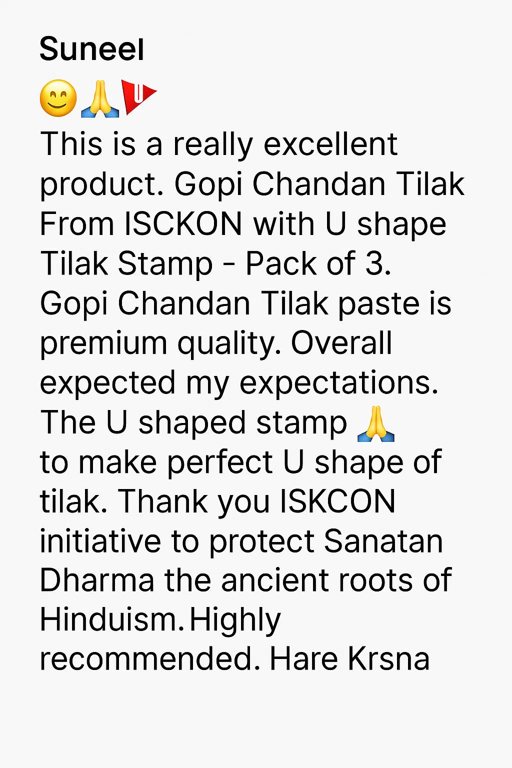 Gopi Chandan Tilak from ISCKON with U shape Tilak Stamp - Pack of 2