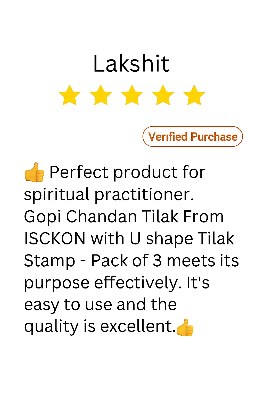 Gopi Chandan Tilak from ISCKON with U shape Tilak Stamp - Pack of 2